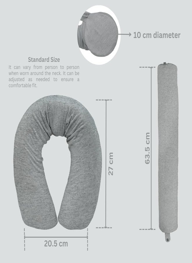 Unimos Twistable Flexible Memory Foam Travel Pillow - Support for Neck, Back, Legs, Washable Cotton Cover, Bendable Design - Image 4